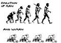 Эволюция человека и женщины.
